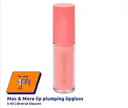 Action Max & More lip plumping lipgloss aanbieding