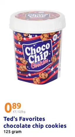 Action Ted's Favorites chocolate chip cookies aanbieding