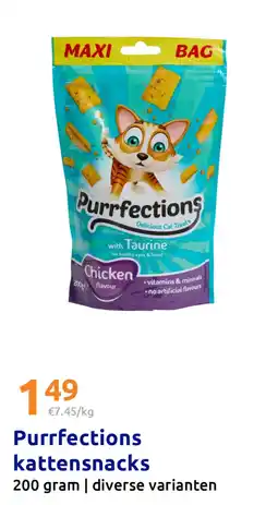Action Purrfections kattensnacks aanbieding