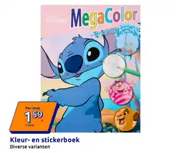 Action Kleur- en stickerboek aanbieding