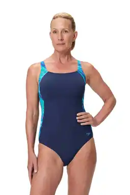 Wehkamp Speedo Shape Comprex Ultra corrigerend badpak Luna Lustre donkerblauw/blauw aanbieding