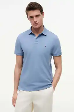 Wehkamp Tommy Hilfiger regular polo lichtblauw aanbieding