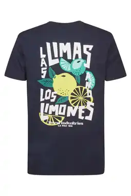 Wehkamp Petrol Industries regular T-shirt met backprint donkerblauw aanbieding