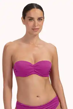 Wehkamp Cyell voorgevormde strapless bandeau bikinitop fuchsia aanbieding