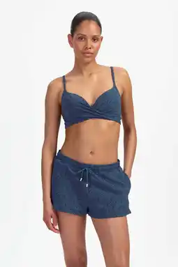 Wehkamp Beachlife strandshort broderie anglaise donkerblauw aanbieding