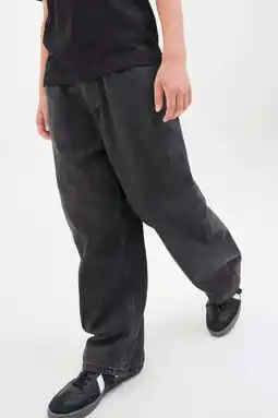 Wehkamp JACK & JONES JUNIOR highwaist extra baggy jeans black denim aanbieding