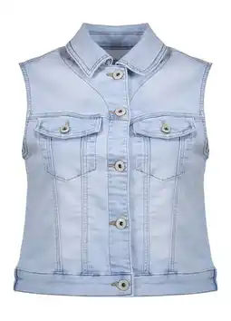 Wehkamp Geisha denim gilet dark blue denim aanbieding