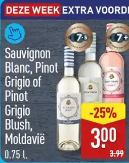 ALDI Sauvignon Blanc, Pinot Grigio of Pinot Grigio Blush, Moldavië aanbieding