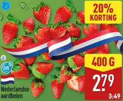 ALDI Nederlandse aardbeien aanbieding