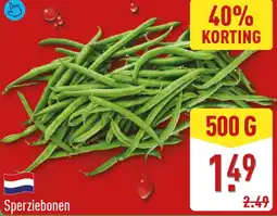 ALDI Sperziebonen aanbieding