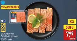 ALDI GOLDEN SEAFOOD Zalmfilets op huid aanbieding