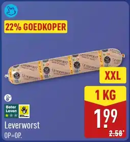 ALDI Leverworst aanbieding