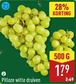 ALDI Pitloze witte druiven aanbieding