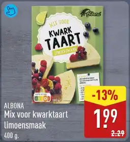 ALDI ALBONA Mix voor kwarktaart limoensmaak aanbieding
