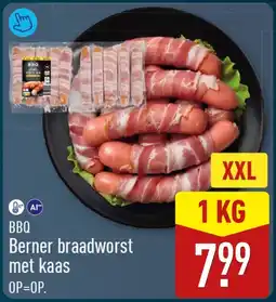 ALDI BBQ Berner braadworst met kaas aanbieding