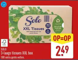 ALDI SOLO 3-laags tissues XXL box aanbieding