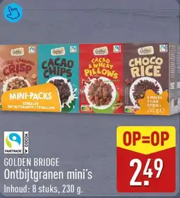ALDI GOLDEN BRIDGE Ontbijtgranen mini's aanbieding