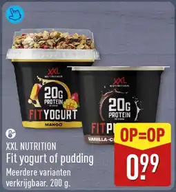 ALDI XXL NUTRITION Fit yogurt of pudding aanbieding
