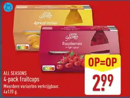 ALDI ALL SEASONS 4-pack fruitcups aanbieding