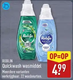 ALDI ROBIJN Quickwash wasmiddel aanbieding