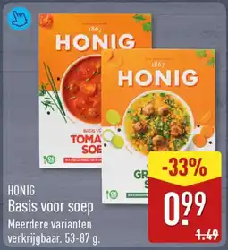 ALDI HONIG Basis voor soep aanbieding