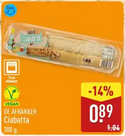 ALDI DE AFBAKKER Ciabatta aanbieding