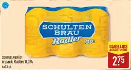 ALDI SCHULTENBRÄU 6-pack Radler 0.0% aanbieding