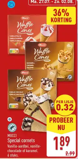 ALDI MUCCI Special cornets aanbieding