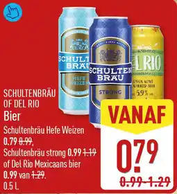 ALDI SCHULTENBRÄU OF DEL RIO Bier aanbieding