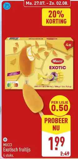 ALDI MUCCI Exotisch fruitijs aanbieding