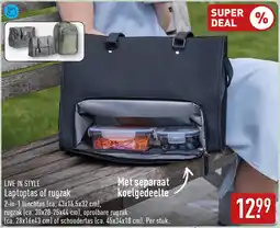 ALDI LIVE IN STYLE Laptoptas of rugzak aanbieding