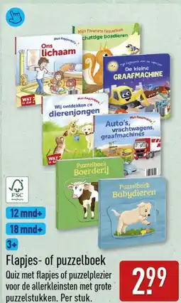 ALDI Flapjes- of puzzelboek aanbieding