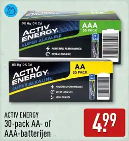 ALDI ACTIV ENERGY 30-pack AA- of AAA-batterijen aanbieding