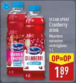 ALDI Ocean Spray Cranberry Drink aanbieding