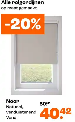 Kwantum Noor rol gordijnen aanbieding