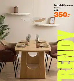 Kwantum Eettafel Ferrara Naturel aanbieding