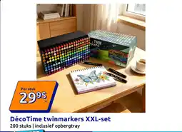 Action DécoTime twinmarkers XXL-set aanbieding