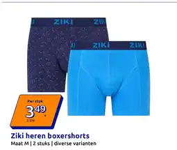 Action Ziki heren boxershorts aanbieding