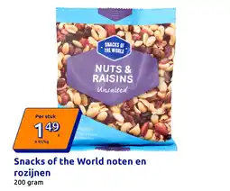 Action Snacks of the World noten en rozijnen aanbieding
