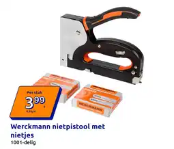 Action Werckmann nietpistool met nietjes aanbieding