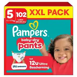 Trekpleister Pampers Baby-Dry Pants Maat 5 Luierbroekjes aanbieding