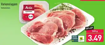 ALDI Varkenslappen 500g aanbieding