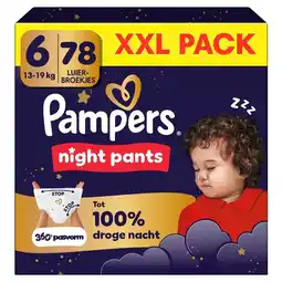 Trekpleister Pampers Night Pants Maat 6 Luierbroekjes aanbieding