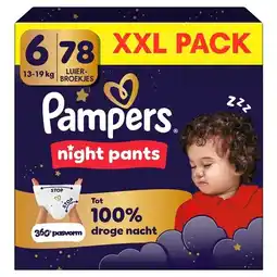 Trekpleister Pampers Night Pants Maat 6 Luierbroekjes aanbieding