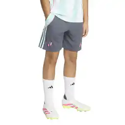 Foot Locker Adidas Messi Korte Broeken Kinder - Grijs - Maat 123 - 129 CM aanbieding