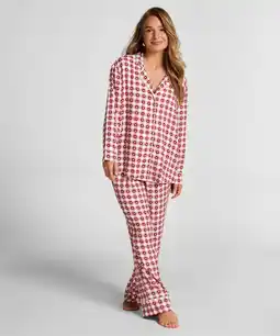 Hunkemoller Hunkemöller Pyjamaset van keperstof Rood aanbieding