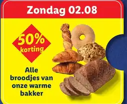 Lidl Alle broodjes van onze warme bakker aanbieding