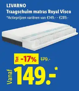 Lidl Livarno Traagschuim matras Royal Visco aanbieding