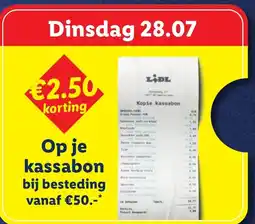Lidl Kopie kassabon aanbieding