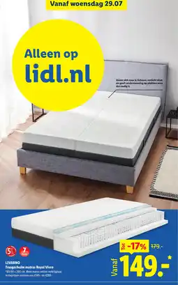 Lidl Livarno Traagschuim matras Royal Visco aanbieding
